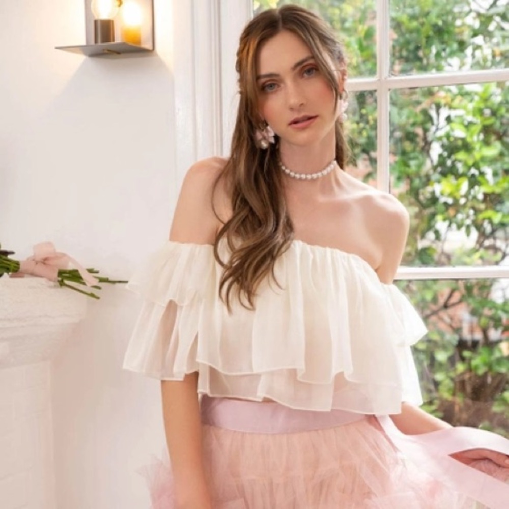 Elegant Layered Off Shoulder Top